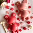 thumbnail image 2 of Molde de silicona de chocolate de oso, 2 moldes de chocolate de oso de peluche rompibles 3D grandes, con 1 martillo esquí esquí Gafas de esquí, 2 of 5