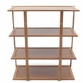 thumbnail image 6 of 4 Tier Wood Bamboo Shoe Rack Organizer Shelf Entryway Storage Stand Adjustable Height Holder, 6 of 15