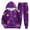 Purple, variant on Mercatoo Boys Girls Christmas Pants Sets Sweatsuit 2 Piece Hoodie and Sweatpants Print Thicken Fall Winter 1racksuit Pants Sets