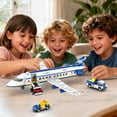 510 Pcs City Passenger Airplane Building Set, 6 IN1 Plane Building ...