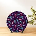 thumbnail image 6 of Yiaed Peacock Feathers3 Print Bone China Decorative Plate Ceramic Dinner Plates Art Crafts with Display Stand-6in, 6 of 6