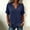 Navy, variant on Women's V-Neck Top Baeitkot Women's Solid Color Casual V-Neck Short Sleeve Top Black L