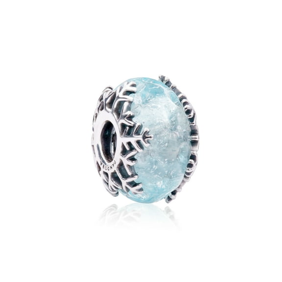 Pandora Winter Blue Snowflake Murano Charm