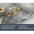 thumbnail image 4 of Modern White Flowers Custom Wallpaper Abstract Marble Texture Wall Murals Living Room Bedroom Background Nordic Modern Art 3D Wall Mural Home Decor 158"W x 110"H (Not Peel and Stick), 4 of 6