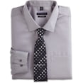 thumbnail image 2 of Synrgy by DXL Men's Big and Tall Sateen Dress Shirt Gun Metal Grey x, 2 of 5