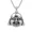 no chain, variant on PAMTIER Unisex Stainless Steel Vintage Hip Hop Buddhist Belly Laughing Sakyamuni Buddha Head Biker Pendant Patron Saint Amulets Necklace Free Chain