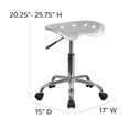 thumbnail image 3 of Scranton & Co Adjustable Bar Stool with Chrome Base in Silver, 3 of 8