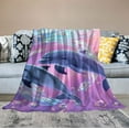 thumbnail image 2 of Nawypu  Dolphin Blanket,Soft Warm Lightweight Sofa Bed Throws Blanket All Season for Kids Adults Women Gift, 2 of 6