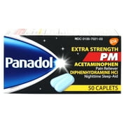 Panadol Extra Strength PM Caplet Provides Night Time Temporary Relief Of Occasional Headaches And Minor Aches And Pains 50 Count
