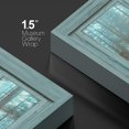 thumbnail image 4 of wall26 - Vintage Teal Window Looking Out Into a Blue Foggy Forest During Fall Time - Canvas Art Home Art - 12"x18", 4 of 5