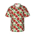 thumbnail image 2 of Xecao Rose Flowers print Hawaiian shirt - a stylish short-sleeve button-down for men, perfect for casual beach and tropical outings., 2 of 9