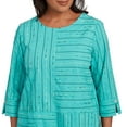 thumbnail image 4 of Alfred Dunner Womens Petite Spliced Jacquard Texture Top, 4 of 4