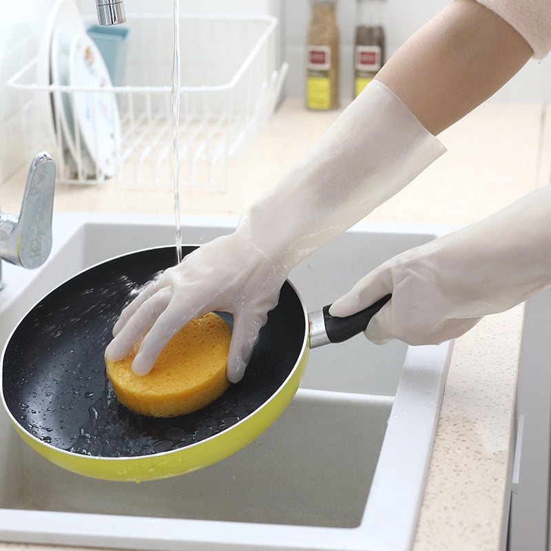 9 L 10 XL Household Gloves Kitchen Cleaning Washing Up Latex Rubber SIZE 8 M 