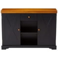 thumbnail image 2 of Kings Brand Furniture Rustic Wood Buffet Cabinet for Living Room Dining Room, Black/Walnut, 2 of 7