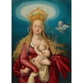 thumbnail image 2 of Hans Baldung 18x24 Gold Ornate Framed and Double Matted Museum Art Print Titled - The Virgin as Queen of Heaven Suckling the Infant Christ, 2 of 4