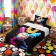 thumbnail image 3 of Erosebridal Letter G Dripping Waffle Baseball Print Twin Sheet Sets, Sports Monogram Bedding for Kids Boys and Girls, 1 Flat Sheet, 1 Fitted Sheet and 1 Pillowcase, 3 of 6