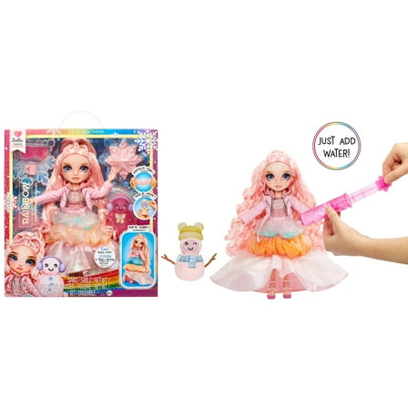 Rainbow High Winter Wonderland Bella - Pink 11” Fashion Doll with Magic Snow, Snowman Kit, Great Gift for Kids 4-12