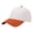 Orange, variant on Unisex Classic Two-Tone Baseball Cap with Curved Brim and Adjustable Buckle Strap