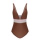 thumbnail image 5 of Traje de baño de bikini de verano para mujer, de color liso, con cojín en el pecho y sin soporte de acero, sin espalda, con tirantes, de nailon., 5 of 5