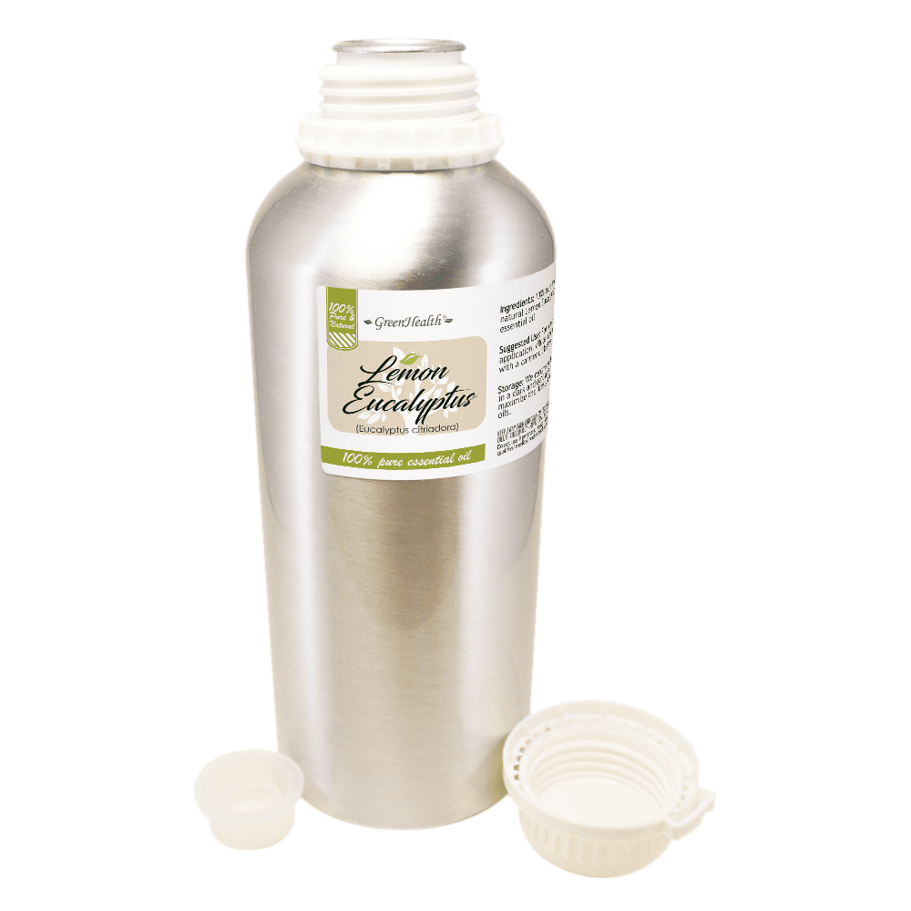 GreenHealth 100% Pure Lemon Eucalyptus Essential Oil 32 fl oz Aluminum Bottle with Plug Cap