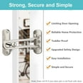 thumbnail image 2 of Door Lock Latch for Home Security, Front Door Locks for Kids, Home Reinforcement Lock for Swing-in Doors, Thicken Solid Aluminium Alloy, Matt Black, 4PCS, 2 of 7