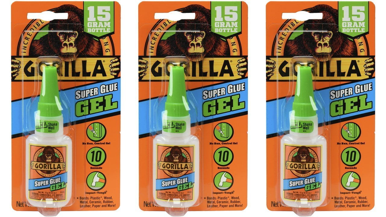 Gorilla Glue Clear Super Glue Gel Bottle, 15 Grams