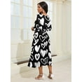 thumbnail image 3 of KISSMODA Midi Dresses for Women Casual 3/4 Sleeve Wrap Dress Plus Size Curvy Cocktail Dresses with Pockets, 3 of 7