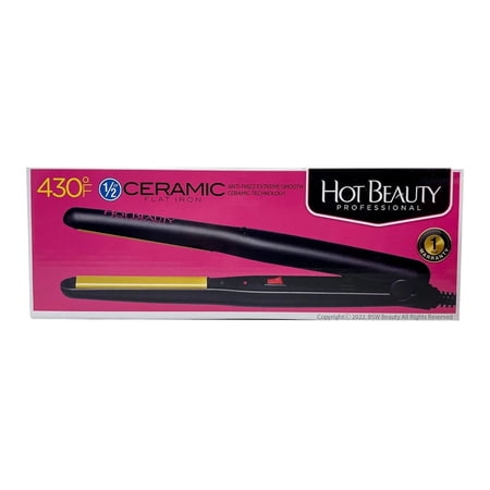 Hot Beauty Professional 1/2 Inch Ceramic Flat Iron 1 Ea