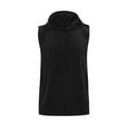 thumbnail image 6 of BADHUB Mens 2025 Hooded Tank Tops Summer Casual Beach Sleeveless Gym Hoodies Bodybuilding Muscle Cotton Shirts Black XXXL, 6 of 8