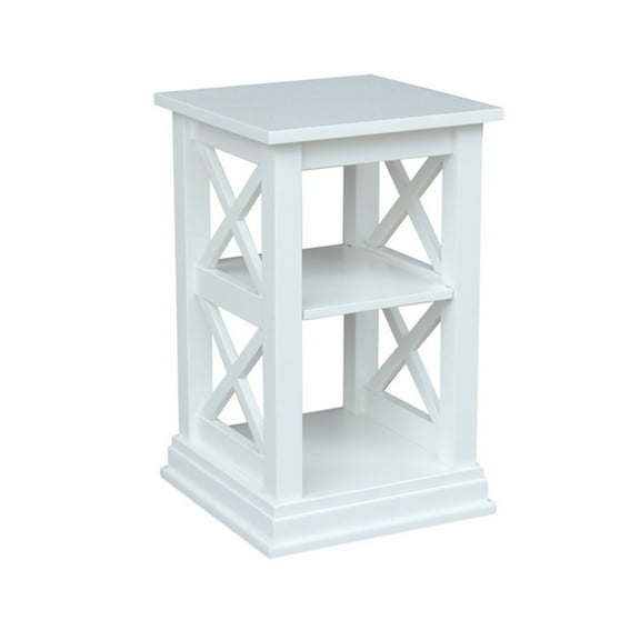 International Concepts Solid Wood Hampton Accent Table With Shelves