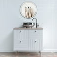 thumbnail image 2 of OVALCREST - London Framed Circle Mirror - Linen White 31 1/8" x 31 1/8", 2 of 7