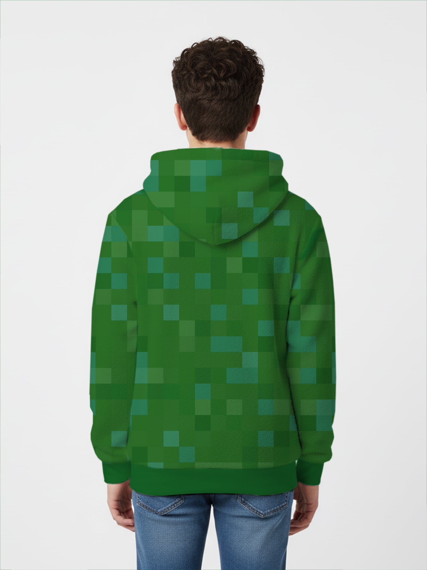 Minecraft, Boys' & Big Boys' Hooded Woobie, Creeper Face Pop, Sizes 4-18