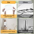 thumbnail image 3 of Shatterproof Wall Mirror Full Length, Flexible Plastic Mirror Sheets Wall Stickers, 2MM Thick 12'' x 12'' x 4PCS Self Adhesive Acrylic Mirror, Unbreakable Mirror for Gym, Door, Room, Classroom, 3 of 5