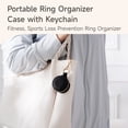 thumbnail image 5 of Casegrace Portable Jewelry Box With Keychain, Ladies Bag Pendant Ornaments, Travel Jewellery Storage Box, Ring Holder, Necklace Earrings Mini Circular Organizer Box, 5 of 6