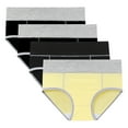 thumbnail image 2 of uublik Value 4-Pack, Womens Panties High Waist Breathable Briefs Soft Underpants Ladies Stretch Panties Heavy Flow Period Underwear Yellow, 2 of 5