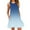 Blue, variant on IROINNID Fit&Flare Dress For Women Sleeveless Round Neckline Casual Pocket Dress Strapless Gradient Dress