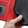 thumbnail image 2 of ELEHOLD for iPhone 11 Wallet Crossbody Case PU Leather Cover with Card Slots Magnetic Clasp Kickstand Detachable Wriststrap Shoulder Strap Flip Shockpoof Cover,red, 2 of 8