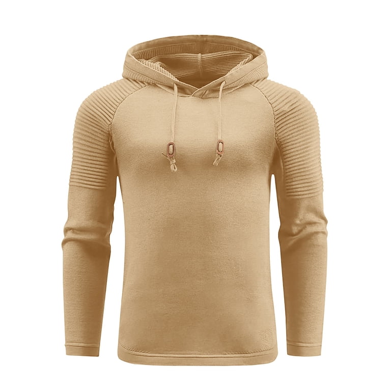 Mens Sweatshirts without Hoods Mens Autumn And Winter Simple Casual Slim  Knit Sweater Long Sleeve Hooded Sweater Pullover Mens Pack of Sweatshirts  for Men Mens Zip up Thick Sweatshirts Cute Hoodies -