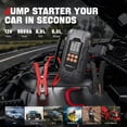 thumbnail image 3 of KOPUO-X Jump Starter 9000A Peak 12V for All Gas & 12L Diesel, 150PSI Air Compressor, Safety Hammer & 500LM LED Flashlight, Portable Grey with Handle, 3 of 9