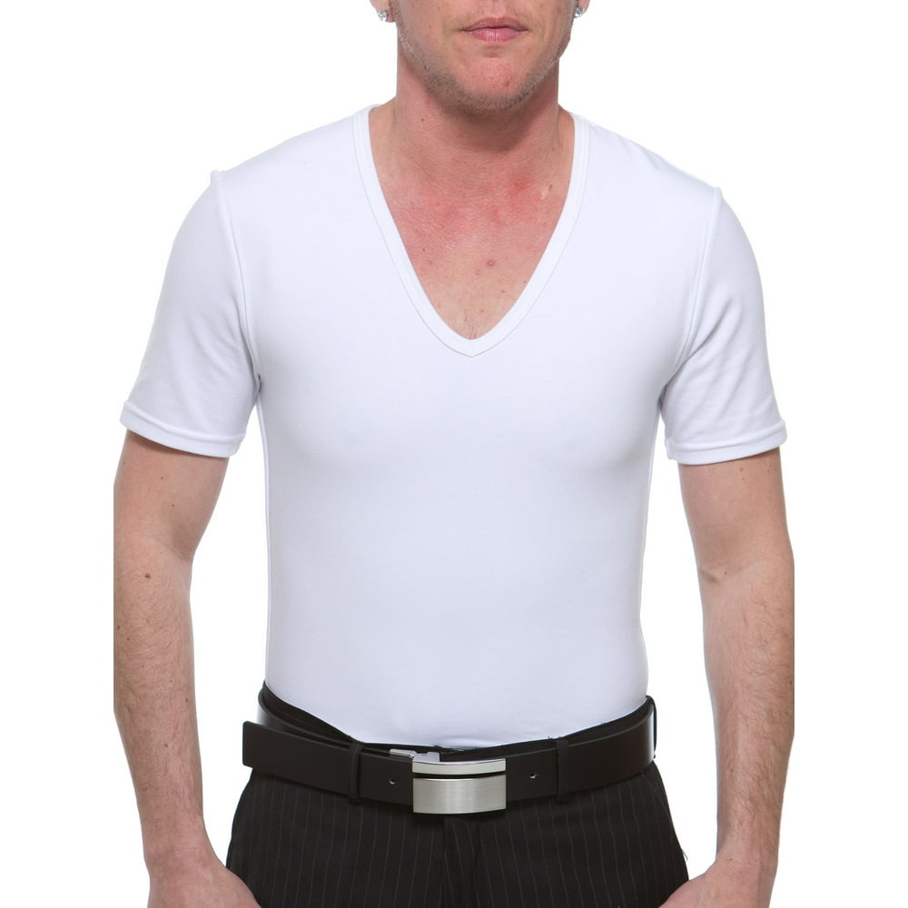 white v neck compression shirt
