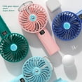 thumbnail image 3 of Ventilador USB de mano Toystoory portátil recargable con modos de pulverización refrigeración pantalla digital color Verde, 3 of 6