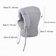 thumbnail image 3 of mgoYE Kids Winter Hats Girls Cute Kids Fleece Ski Mask for Boys Girls Windproof Winter Face Mask with Neck Warmer Soft Warm Hood Scarf Head Cover Hat One Size(Dark Gray,One Size), 3 of 4