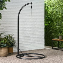 Magoffin Metal Indoor/Outdoor Hanging Chair Stand Only, Black