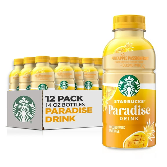 Starbucks Paradise Drink Pineapple Passionfruit with Coconut Milk, 14 fl oz, 12 Pack Bottles