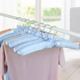 thumbnail image 2 of 5pcs Satin Padded Display Hangers – Sponge-Padded with Silver Hooks for Silk, Clothes & Garment Storage (Light Blue), 2 of 7