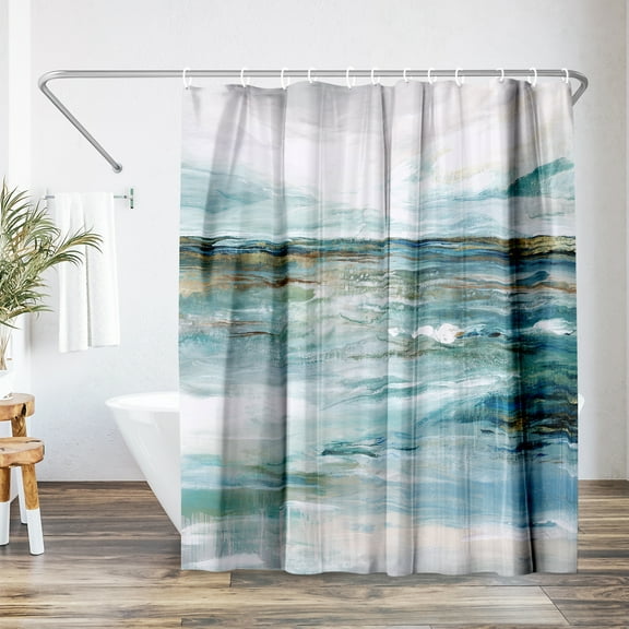 Americanflat 71" x 74" Shower Curtain, Midnight Clear II by PI Creative Art