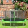 thumbnail image 3 of uhomepro 16-Foot Kids Trampoline with Basketball Hoop, Outdoor Trampoline with Safety Enclosure Net, Circular Trampolines for Adults Kids, Family Jumping and Ladder, Kids Basketball Trampoline, 3 of 13