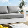 thumbnail image 4 of Modway Tahoe Outdoor Patio Powder-Coated Aluminum Sofa in White Gray, 4 of 8