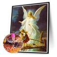 thumbnail image 2 of Taladro de pintura de diamante 5D, Kits de bricolaje, Ángel redondo completo, protege a los niños, imagen de mosaico Hugtrwg Para estrenar, 2 of 9
