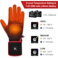 thumbnail image 2 of SNOW DEER Heated Glove Liners for Men Women, Rechargeable Battery Electric Heated Gloves, Winter Warm Glove Liners, Thin Gloves Riding Ski Snowboarding Hiking Cycling Hand Warmers, 2 of 8